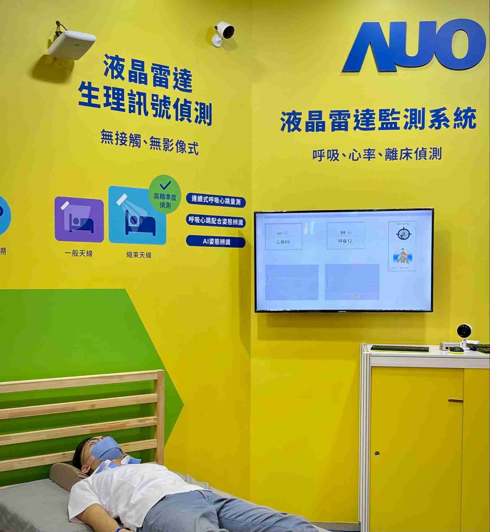 2121非凡颐康「无接触生理监测雷达」，，，，免除传统线路与贴片束缚，，，精准侦测呼吸、、、、心跳等重要生理讯号