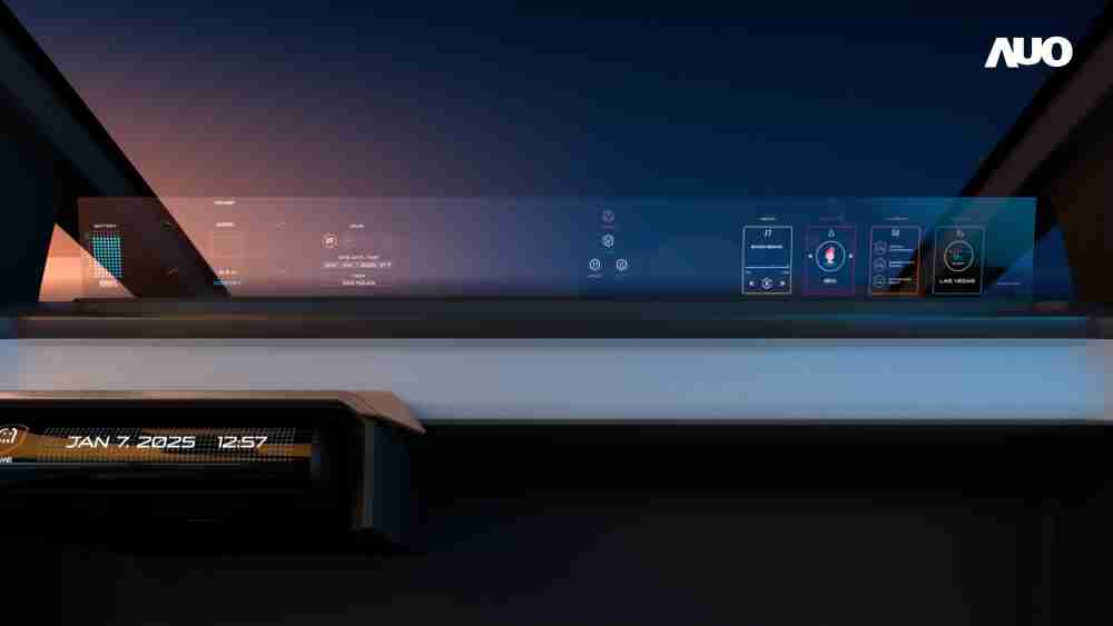 2121非凡无界透明显示接口(Horizon Image Glass)透过车运算方案整合仪表板、、、中控台及副驾显示器，，一体式全景呈现，，提供乘用者清晰的前方视野、、、、行车必要信息与娱乐功能